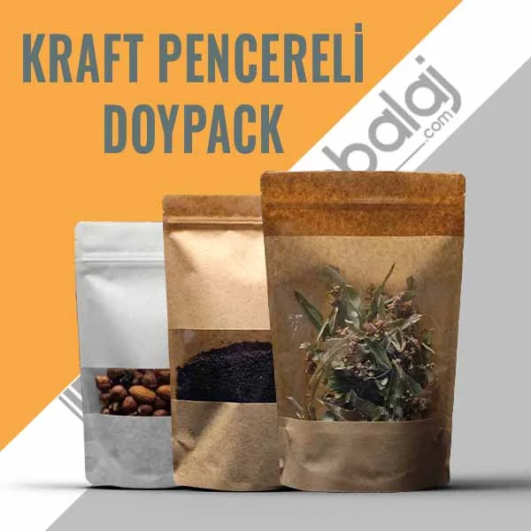 Kraft Pencereli Kilitli Doypack Ailesi Deneme Paketi